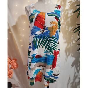 Jacobsons VTG Sailboat Shift Dress Womens Size S Beach Coverup Casual Travel